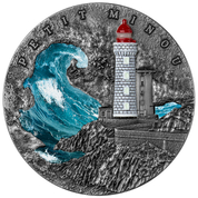 Niue: Petit Minou colored lantern $5 Silver 2022 High Relief Antiqued Coin