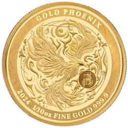 Niue: Phoenix 1/10 oz Gold 2024 Prooflike Coin