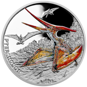 Niue: Prehistoric World - Pteranodon colored $1 Silver 2023 Proof