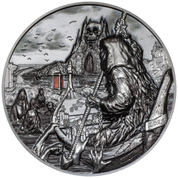 Palau: Ferryman of the Dead - Charon colored 3 ounce Silver 2023 Black Proof Ultra High Relief