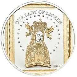 Palau: Our Lady of Lichen 1/2 oz Silver 2011 Gilded Proof