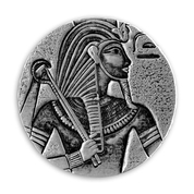 Republic of Chad: ERS King Tut 5 oz Silver 2016 Antiqued Coin