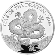 Royal Mint Lunar: Year of the Dragon 1 oz Silver 2024 Proof