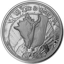 St. Kitts & Nevis: Conch Shell 1 oz Silver 2023 Prooflike