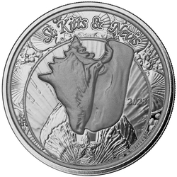 St. Kitts & Nevis: Conch Shell 1 oz Silver 2023 Prooflike (coin in cap)