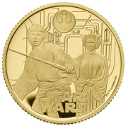 Star Wars: Luke Skywalker and Princess Leia 1/4 oz Gold 2023 Proof