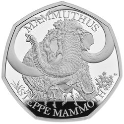 Tales of the Earth - Steppe Mammoth 50p Silver 2024 Proof 