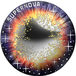 The Beauty of the Universe - Supernova coloured 20 Euro Silver 2024 Proof