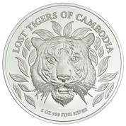 The Lost Tigers of Cambodia 5 oz Silver 2022