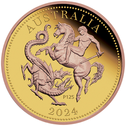 The Perth Mint’s 125th Anniversary - Australia Five Sovereign Gold 2024 Gilded Proof Coin