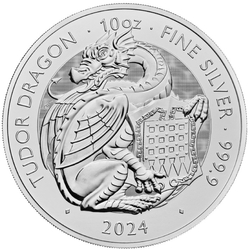 The Royal Tudor Beasts: The Tudor Dragon 10 oz Silver 2024