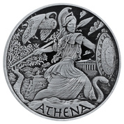 Tuvalu: Gods of Olympus - Athena 5 oz Silver 2022 Antiqued Coin