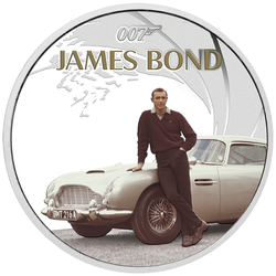 Tuvalu: James Bond - Sean Connery coloured 1 oz Silver 2024 Proof