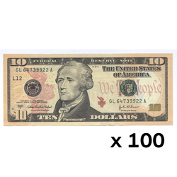 USA Banknote 10 Dollars (10 U.S. dollars / 10 USD) 100 pieces