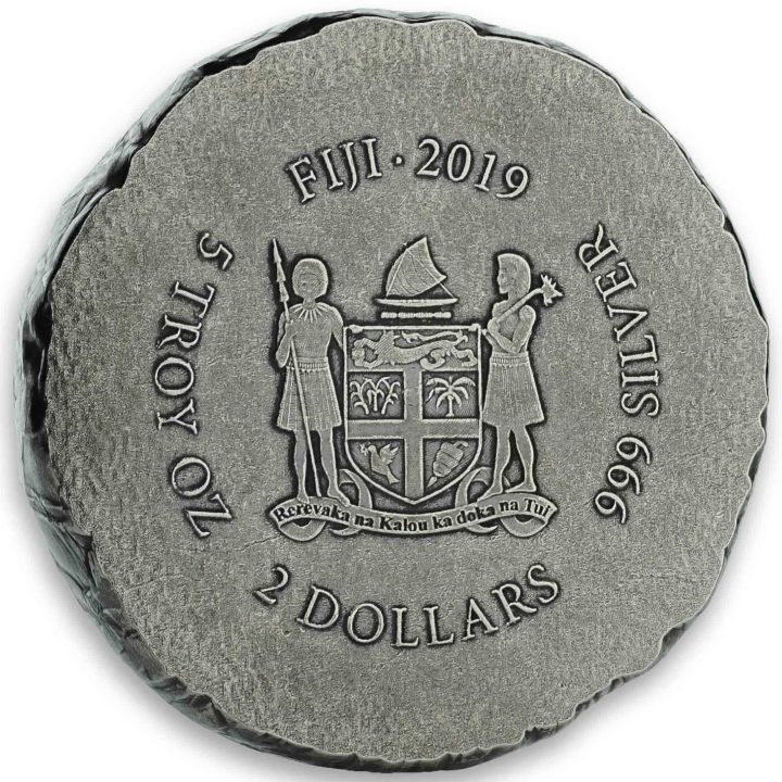 Fiji: Terracotta Warriors 5 oz Silver 2019 Antiqued Coin - www