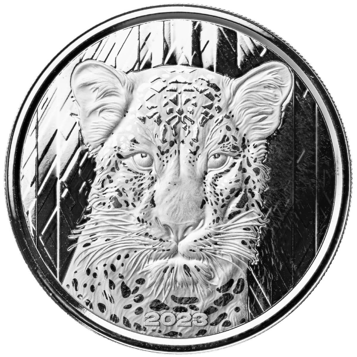 Ghana: African Leopard 1 oz Silver 2023 Prooflike