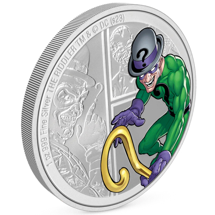 Niue: DC Villains - The Riddler coloured 1 oz Silver 2023 Proof - www ...