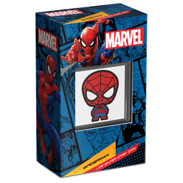 Niue Marvel Chibi Spider Man coloured 1 oz Silver 2023 Proof