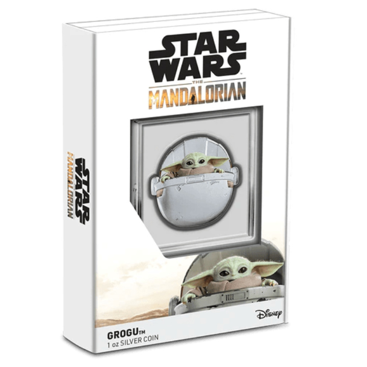 Niue: Star Wars The Mandalorian - Grogu in Pod coloured 1 oz