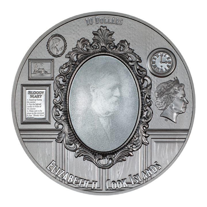  Cook Islands: Most Haunted Places - The Stanley 2 oz Silver 2023 Black Proof Ultra High Relief 