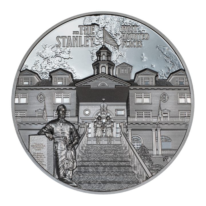  Cook Islands: Most Haunted Places - The Stanley 2 oz Silver 2023 Black Proof Ultra High Relief 