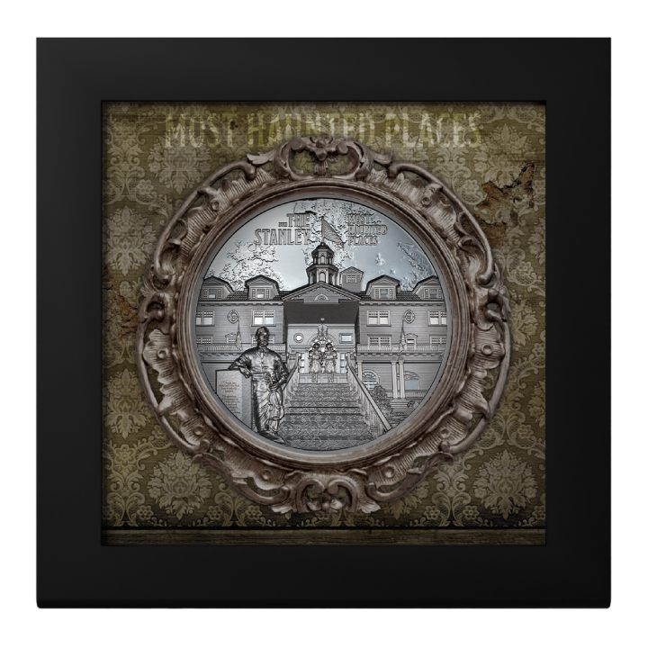  Cook Islands: Most Haunted Places - The Stanley 2 oz Silver 2023 Black Proof Ultra High Relief 