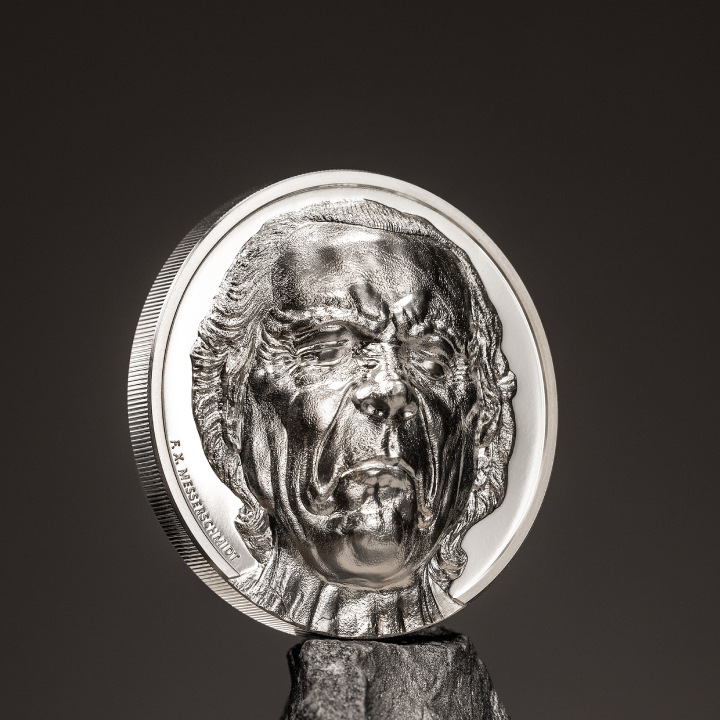  Cook Islands: Striking Heads - The Vexed Man 2 oz Silver 2023 Proof Ultra High Relief 