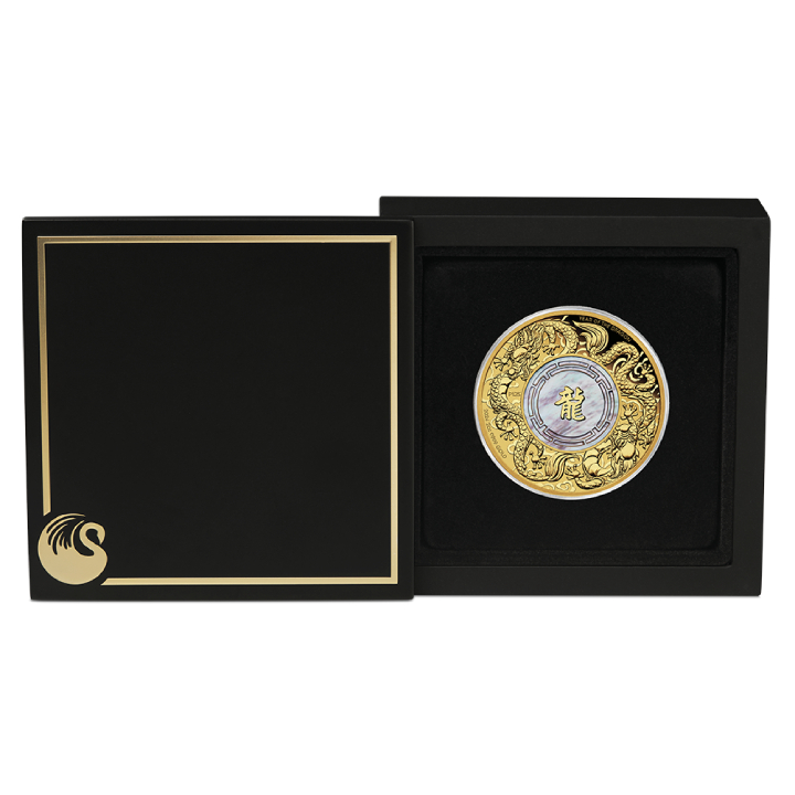  Double Dragon with Mother of Pearl 2 oz Gold 2024 Proof Coin