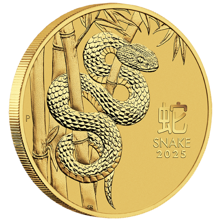  Perth Mint: Lunar III - Year of the Snake 1/10 oz Gold 2025