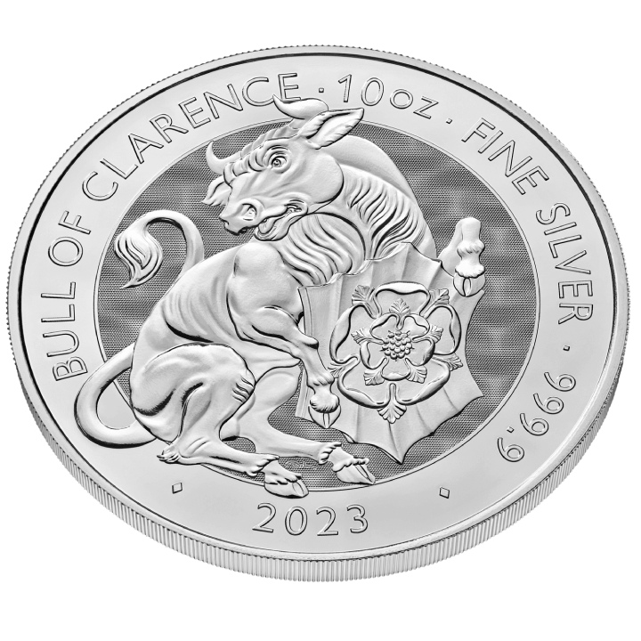  The Royal Tudor Beasts: The Bull of Clarence 10 oz Silver 2023