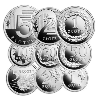 100 years of gold - a set of silver NBP coins