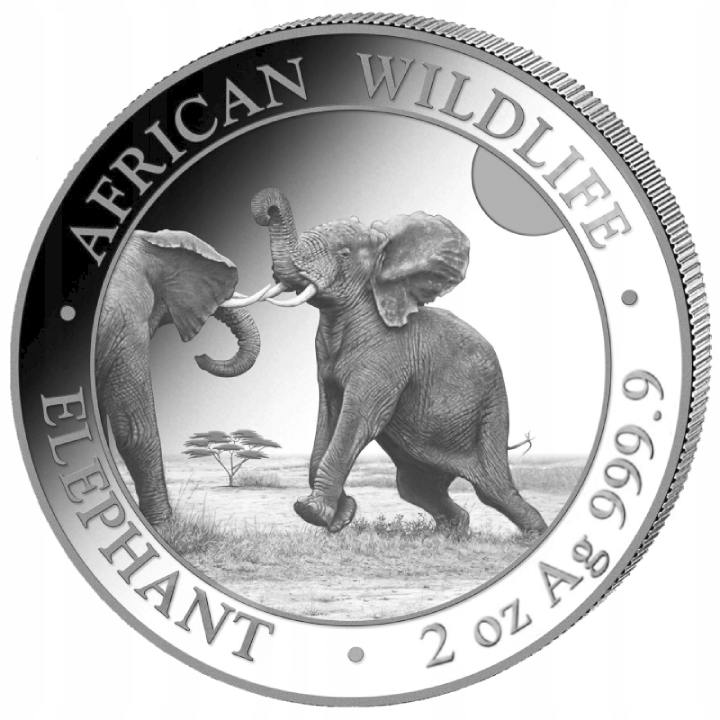 African Wildlife: Somali Elephant 2 oz Silver 2024