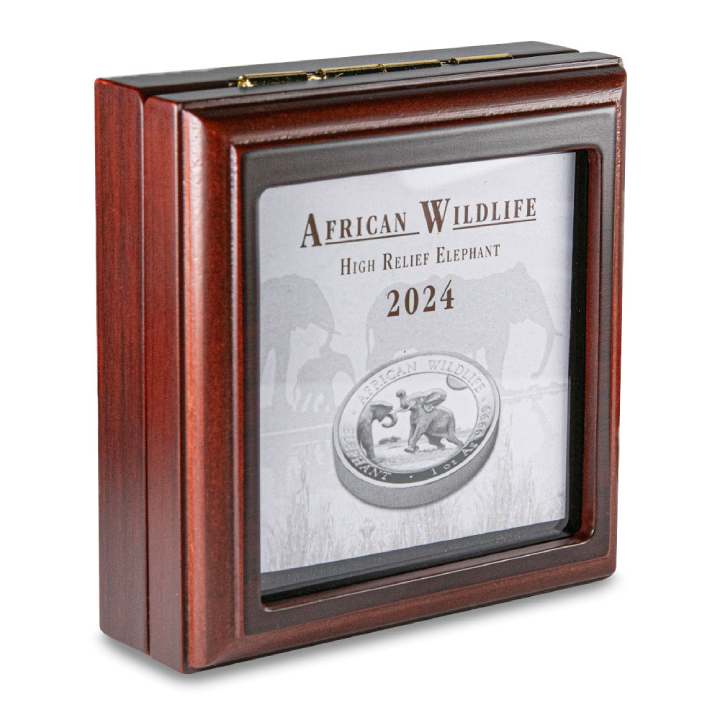 African Wildlife: Somalia Elephant 1 oz Silver 2024 Proof Ultra High Relief