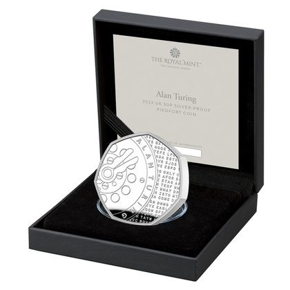 Alan Turing Silver 2022 Proof Piedfort Coin