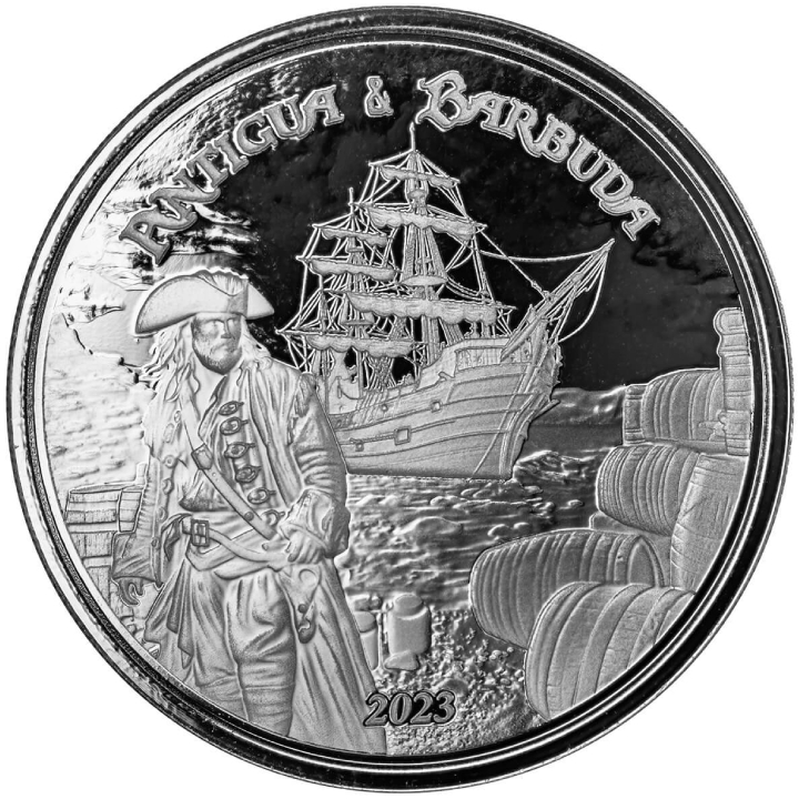 Antigua & Barbuda: Rum Runner 1 oz Silver 2023 Prooflike (coin in capsule)