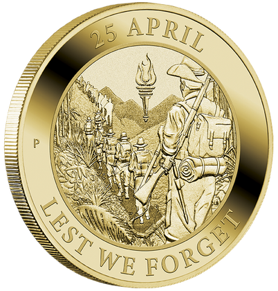 Anzac Day 13.5 grams of 2022 Aluminum Bronze (Coin in green card)