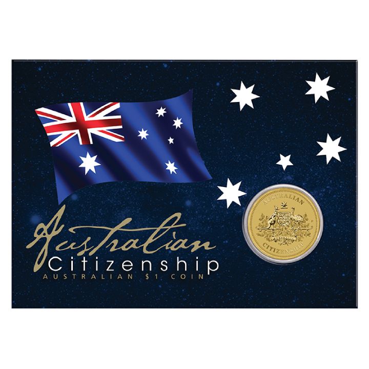 Australian Citizenship $1 Aluminum Bronze 2023 (coin in card)