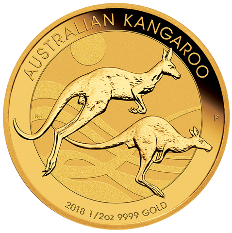 Australian Kangaroo 1/2 oz Gold 2018