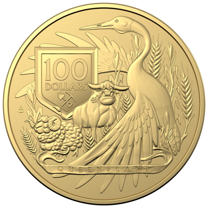 Australia's Coat of Arms - Queensland 1 oz Gold 2023