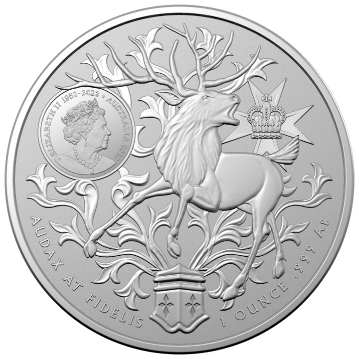 Australia's Coat of Arms - Queensland 1 oz Silver 2023