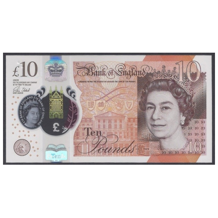 Banknote 10 Great British Pound - Queen Elizabeth II (10 pound / 10 GBP) 100 pcs Circulated 