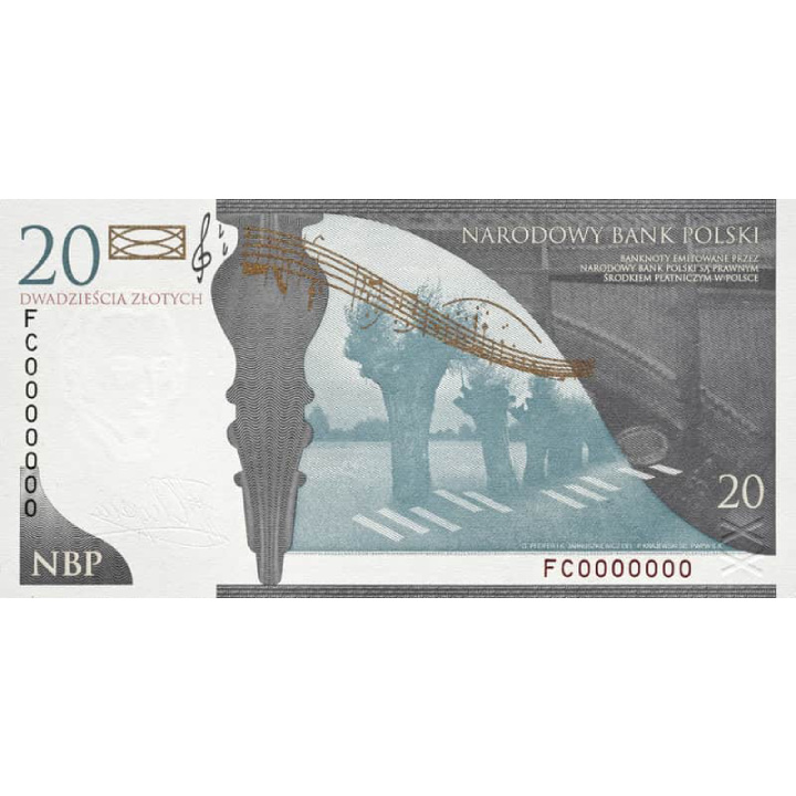 Banknote NBP Fryderyk Chopin 2009 20 zł