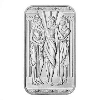 Bar The Great Engravers - Three Graces 1 oz Silver 2022