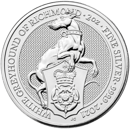 Beasts of the Queen: White Chart of Richmond 2 oz Silver 2021
