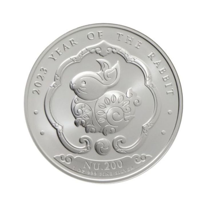 Bhutan: Lunar Year of the Rabbit 1 oz Silver 2023