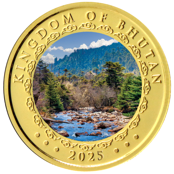 Bhutan: Lunar Year of the Snake coloured 1/4 oz Gold 2025 Proof