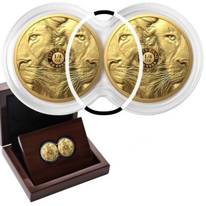 Big Five II: Lion Set 2 x 1/4 ounce Gold 2022 Proof