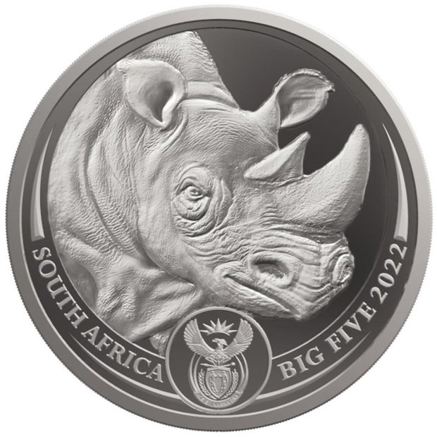 Big Five II: Rhino 1 oz Platinum 2022 Proof 