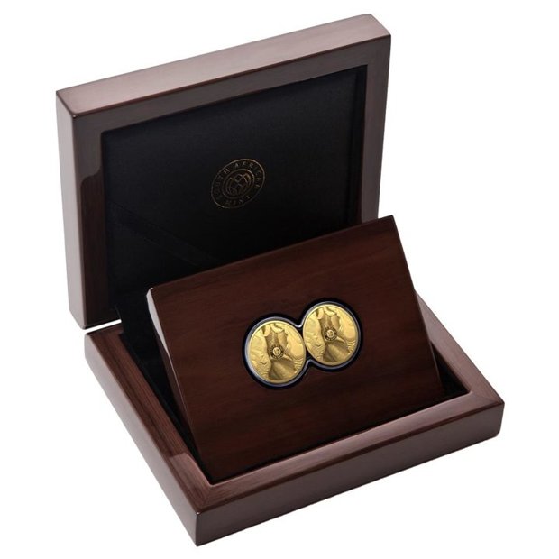 Big Five II: Rhino Set 2 x 1/4 oz Gold 2022 Proof