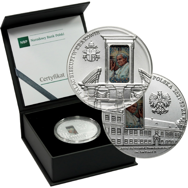 Bishop's Palace in Cracow - John Paul II 2021 PLN 50